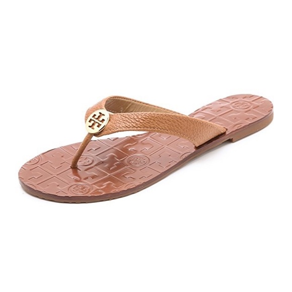 Tory Burch Shoes - Tory Burch Thora Flat Thong Sandal Tan 7 NIB